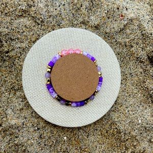 Handmade purple ombré clay bead fun bracelet